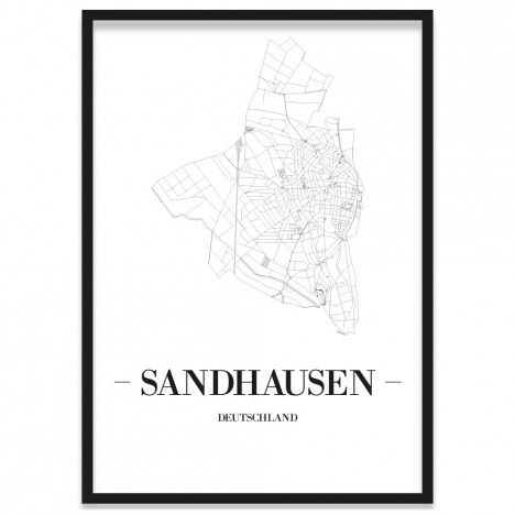 Stadtposter Sandhausen Rahmen