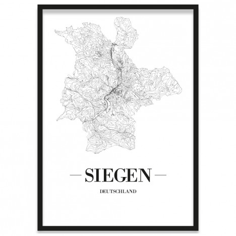 Stadtposter Siegen mit Bilderrahmen