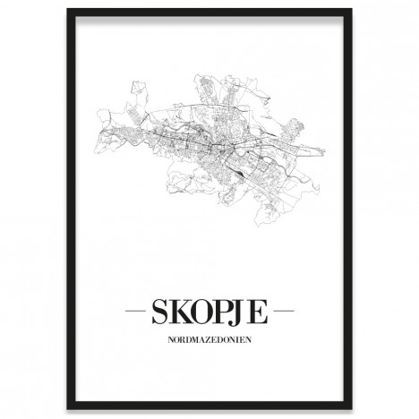 Skopje Poster gerahmt