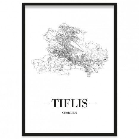 Stadtposter Tiflis Bilderrahmen