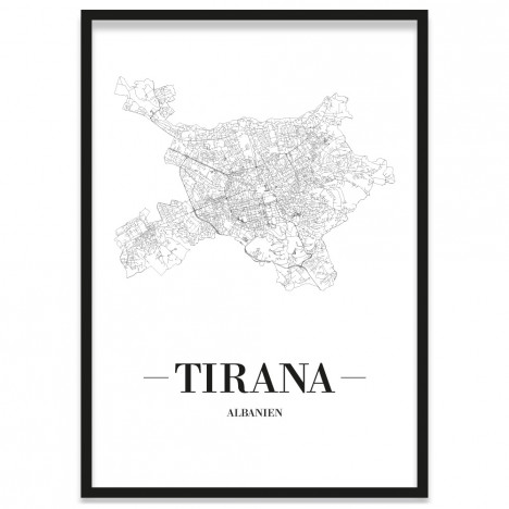 Stadtposter Tirana Rahmen
