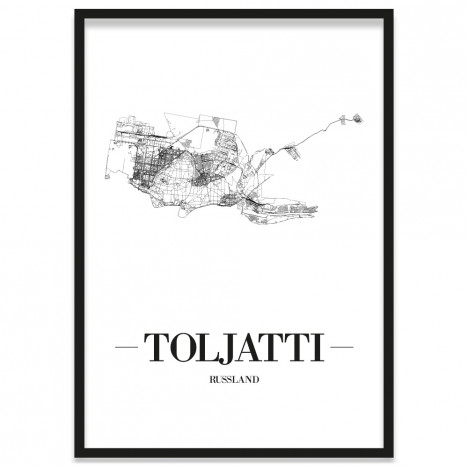 Poster der Stadt Toljatti mit Bilderrahmen