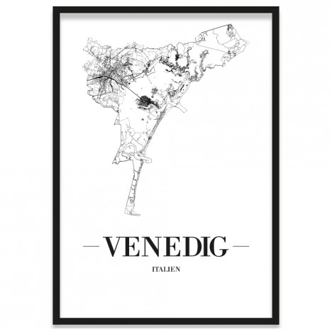 Stadtposter Venedig gerahmt