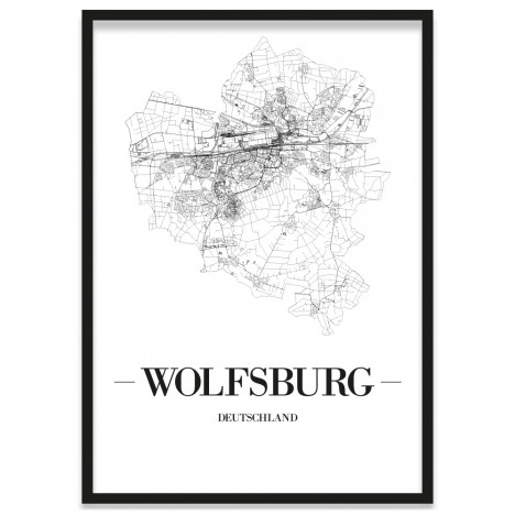 Wolfsburg Poster gerahmt