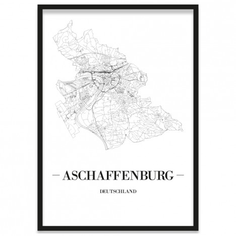 Stadtposter Aschaffenburg Bilderrahmen