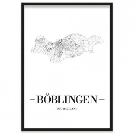 Stadtposter Böblingen Bilderrahmen