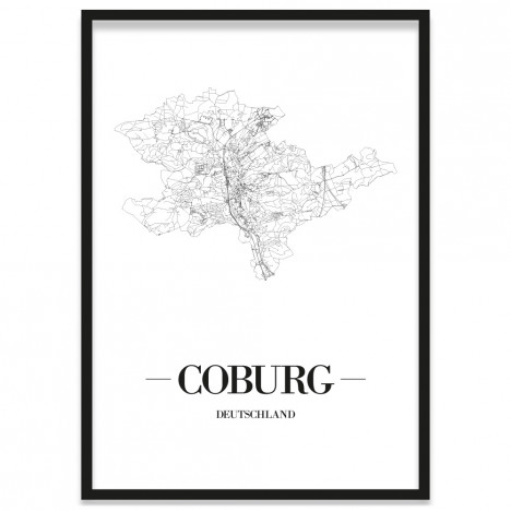 Stadtposter Coburg gerahmt