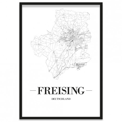 Stadtposter Freising Bilderrahmen