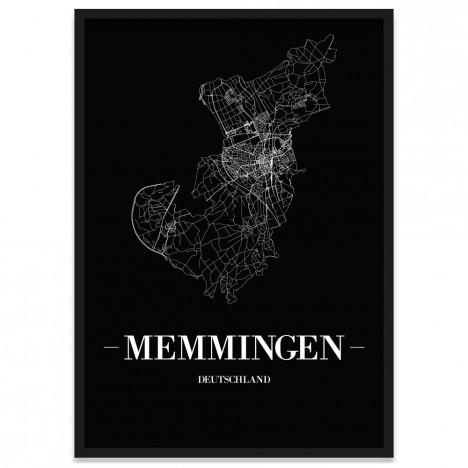 Stadtposter Memmingen mit Rahmen
