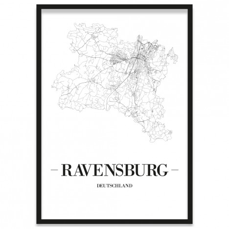 Stadtposter Ravensburg Bilderrahmen