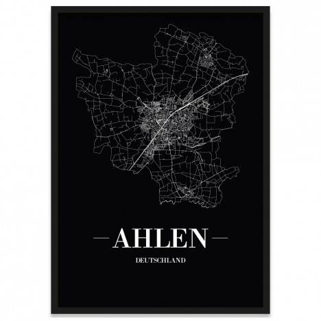 Stadtposter Ahlen mit Rahmen
