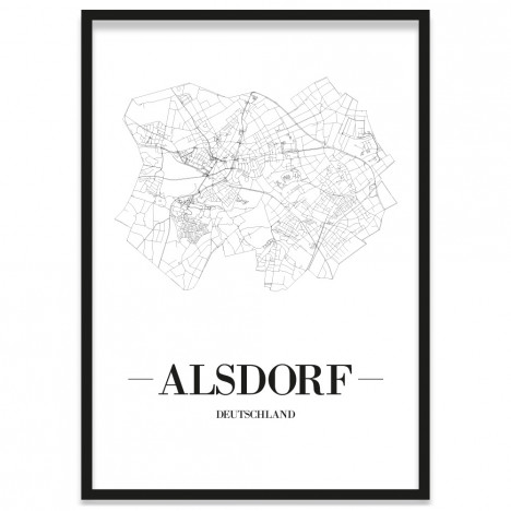 Stadtposter Alsdorf Rahmen