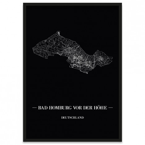 Stadtposter Bad Homburg vor der Höhe Rahmen