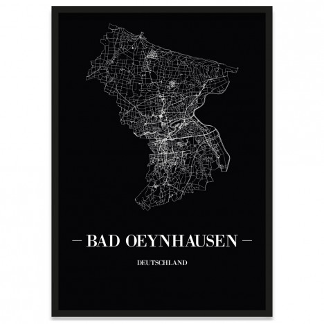 Bad Oeynhausen Poster Straßennetz