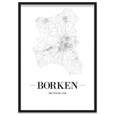 Stadtposter Borken Stadtplan