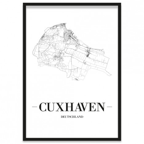 Stadtposter Cuxhaven Bilderrahmen 