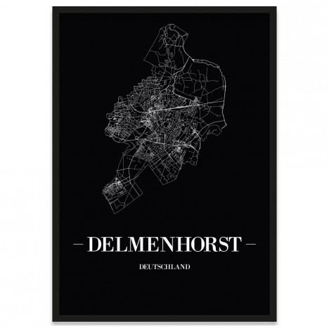 Stadtposter Delmenhorst Straßennetz