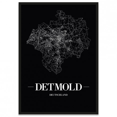 Detmold Poster Straßennetz