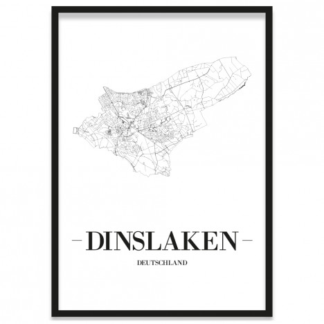 Stadt Dinslaken gerahmtes Poster