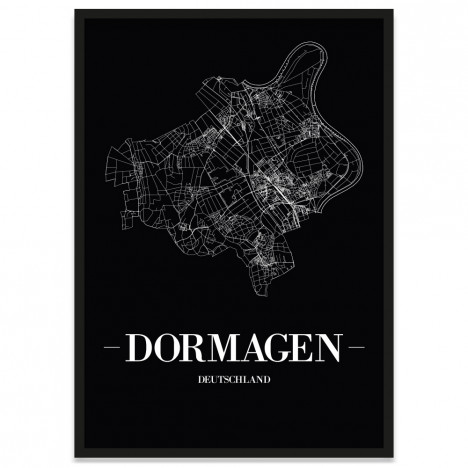 Stadtposter Dormagen Straßennetz