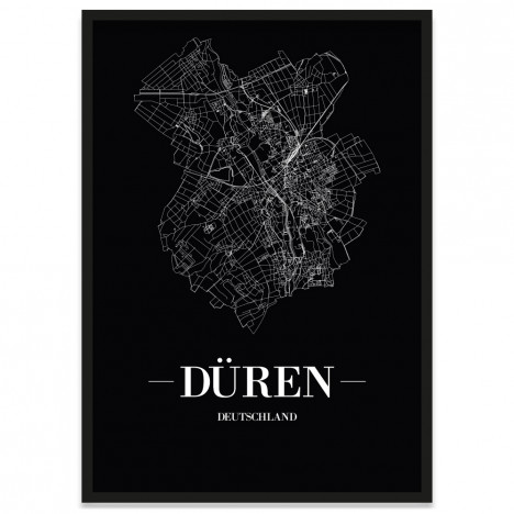 Stadtposter Düren Straßennetz