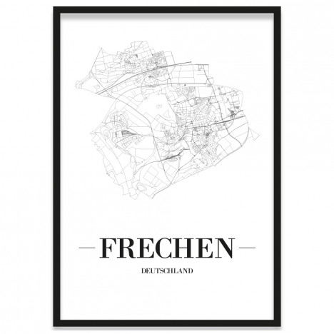 Stadtposter Frechen Rahmen