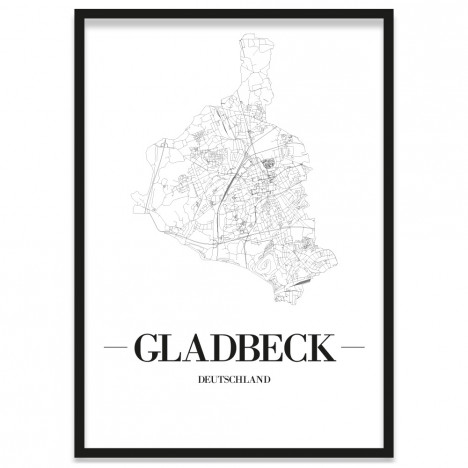 Stadtposter Gladbeck gerahmt