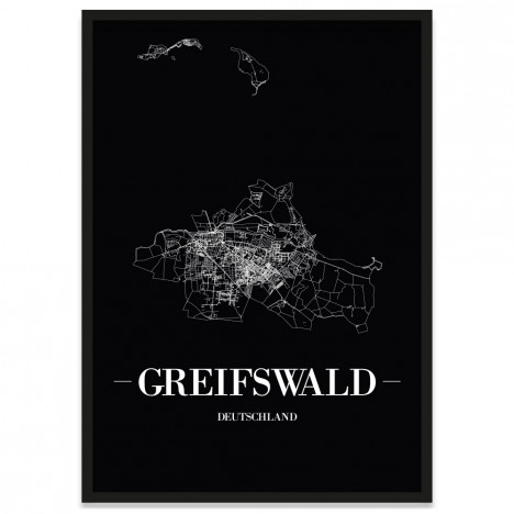 Stadtposter Greifswald Straßennetz