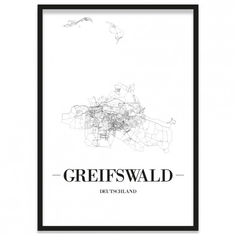 Stadtposter Greifswald Rahmen