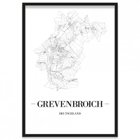 Stadtposter Grevenbroich Bilderrahmen