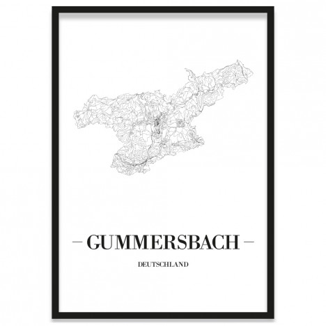  Gummersbach Poster gerahmt