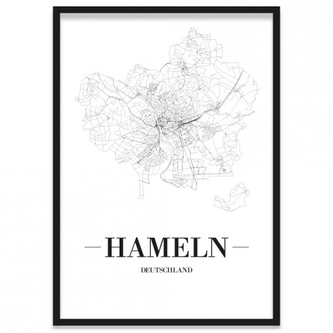 Stadtposter Hameln Bilderrahmen
