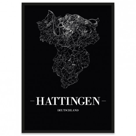 Stadtposter Hattingen Stadtplan
