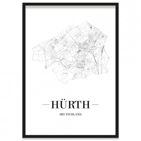 Stadtposter Hürth Stadtplan