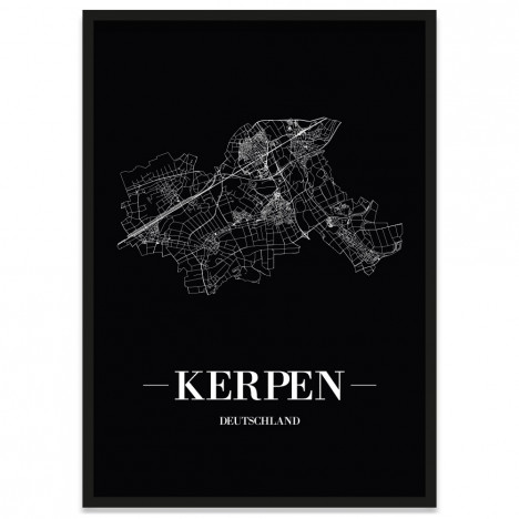 Stadtposter Kerpen - Black