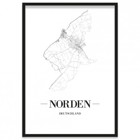 Stadtposter Norden Rahmen