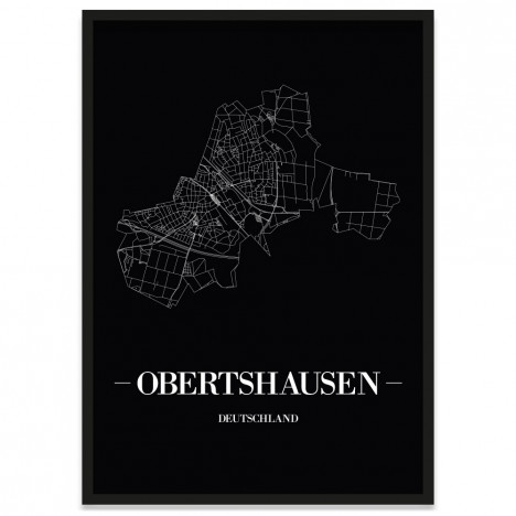 Stadtposter Obertshausen - black