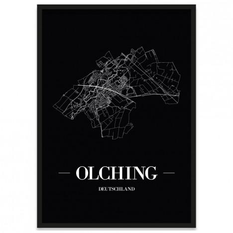 Stadtposter Olching - black