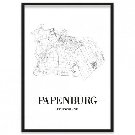 Stadtposter Papenburg Stadtplan