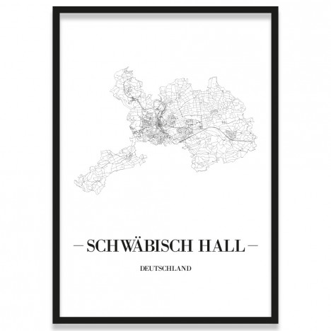 Stadtposter Schwäbisch Hall Rahmen