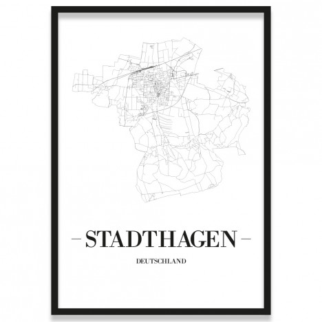 Stadtposter Stadthagen Rahmen