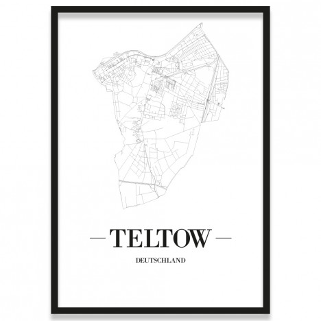 Stadtposter Teltow mit Bilderrahmen