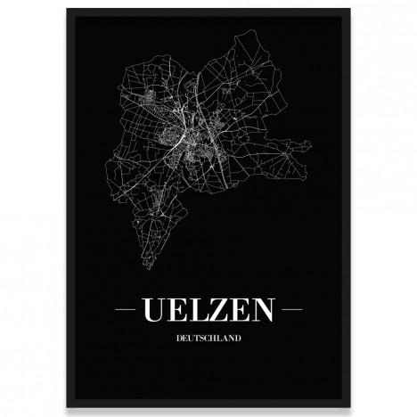 Stadtposter Uelzen mit Rahmen