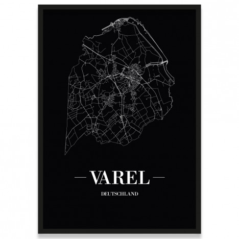 Varel Stadtposter mit Rahmen