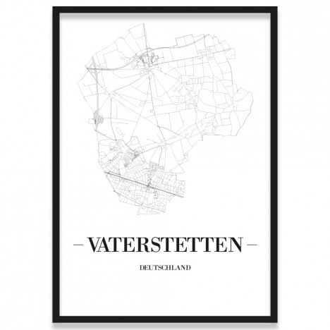 Vaterstetten Stadt Poster gerahmt