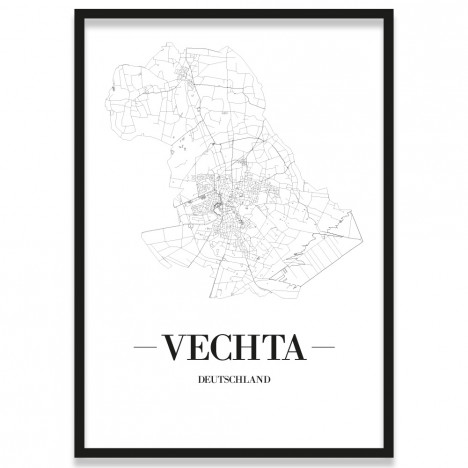 Stadtposter Vechta gerahmt