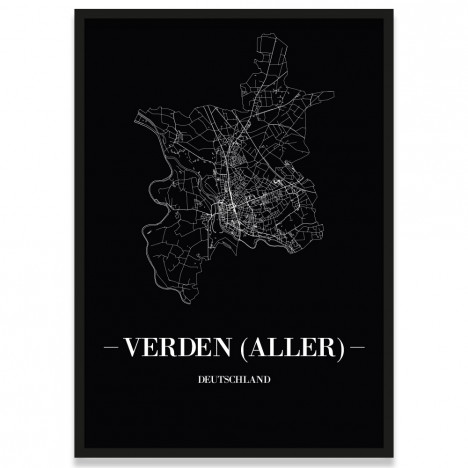Stadtposter Verden mit Bilderrahmen