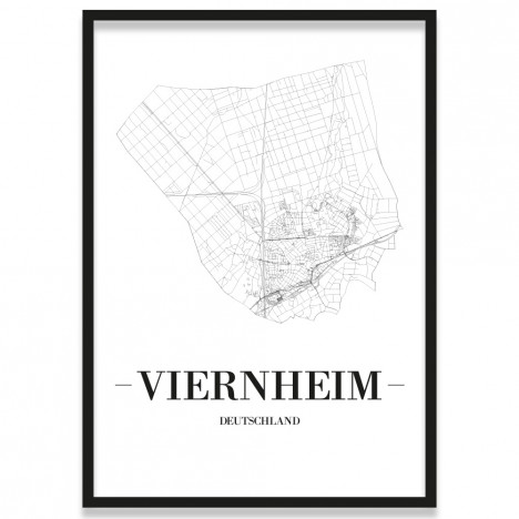 Stadtposter Viernheim Bilderrahmen