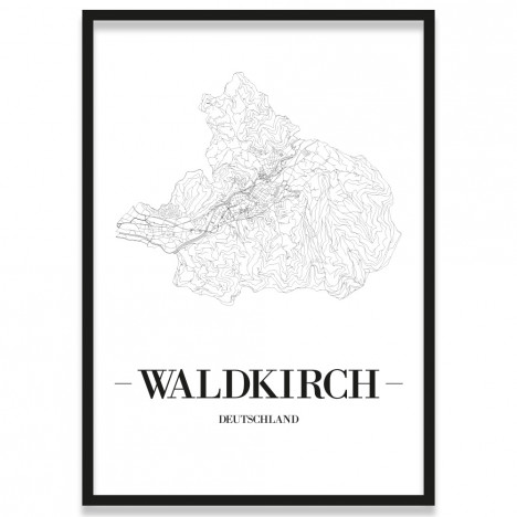 Waldkirch gerahmtes Poster