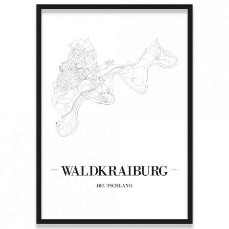 Stadtposter Waldkraiburg Bilderrahmen